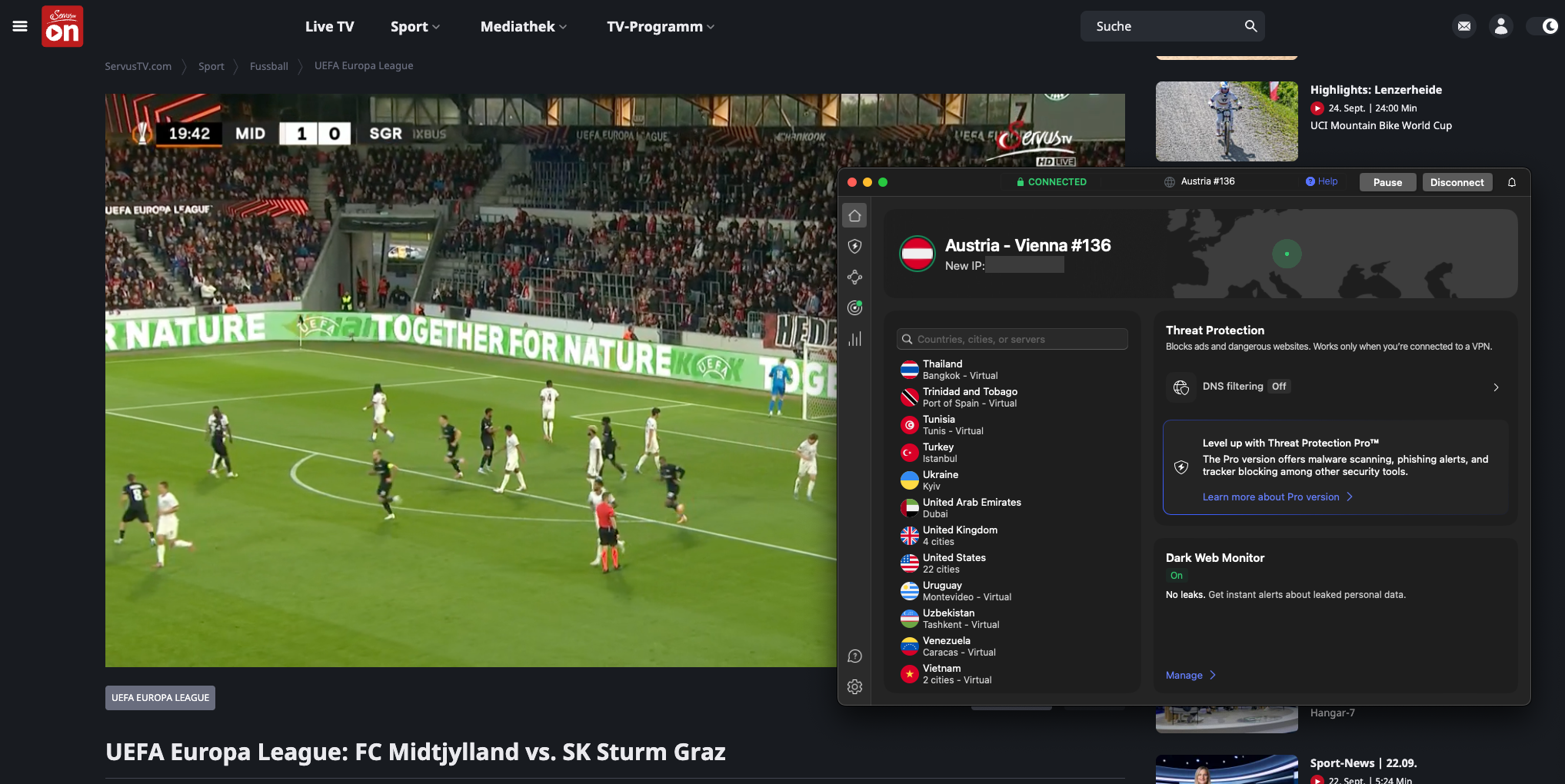 ServusTV for UEFA Champions LEague