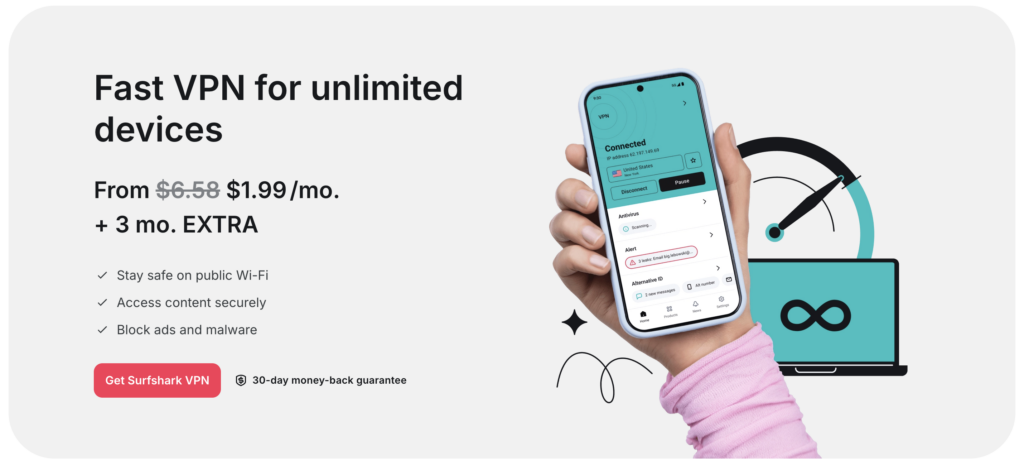Get Surfshark VPN via the official website