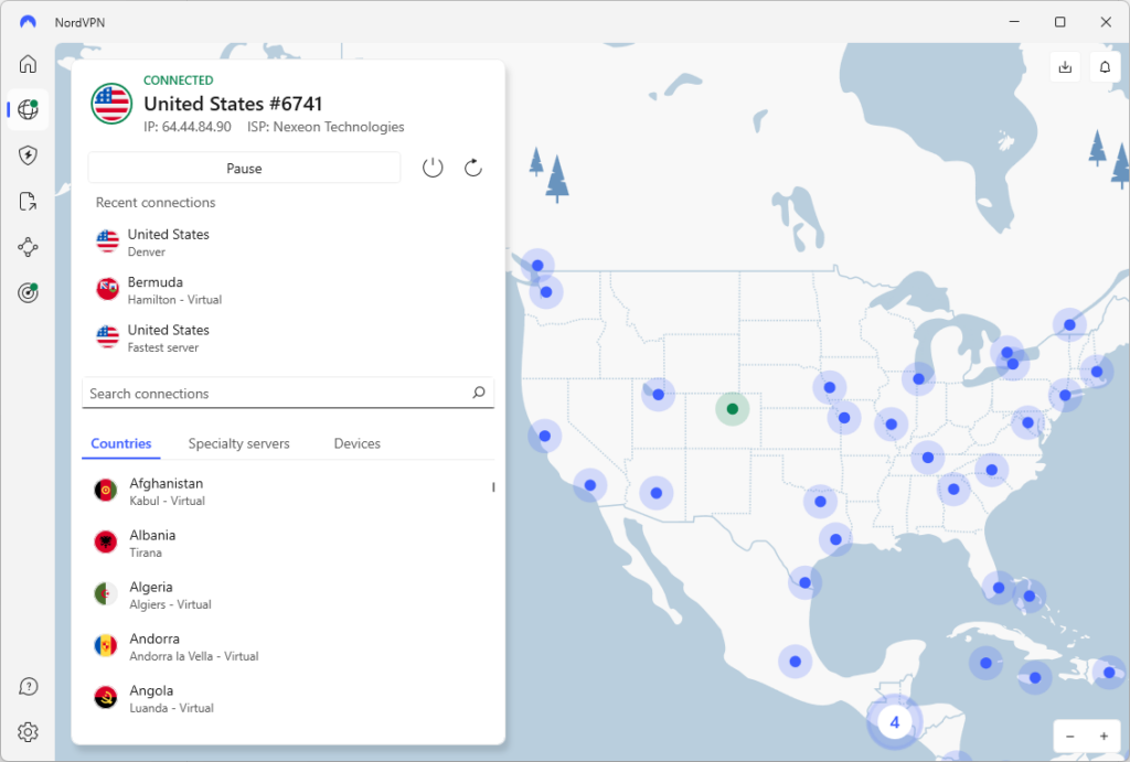NordVPN US servers for YouTube TV