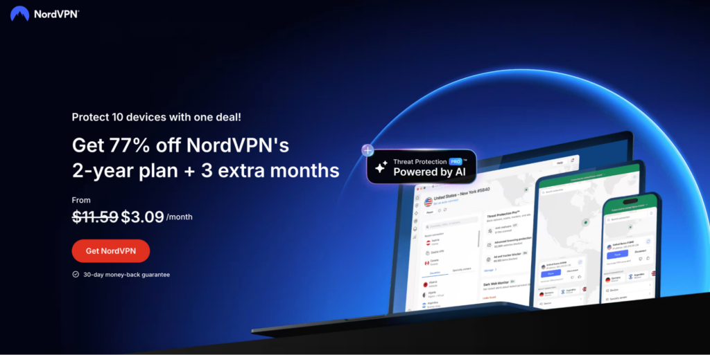 NordVPN's introductory offer for new users