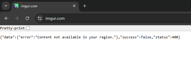 Imgur is blocked in the UK notification