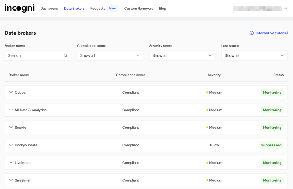 Incogni data brokers list Incogni data brokers list