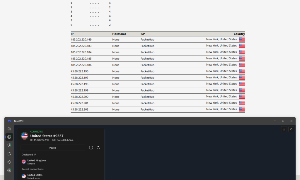 NordVPN privacy test