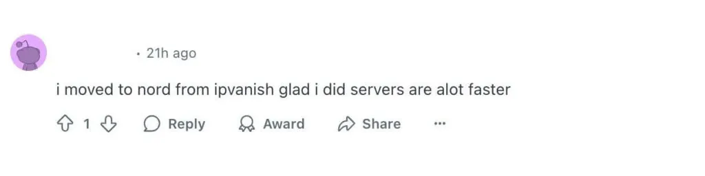 IPVanish's user experience on Reddit