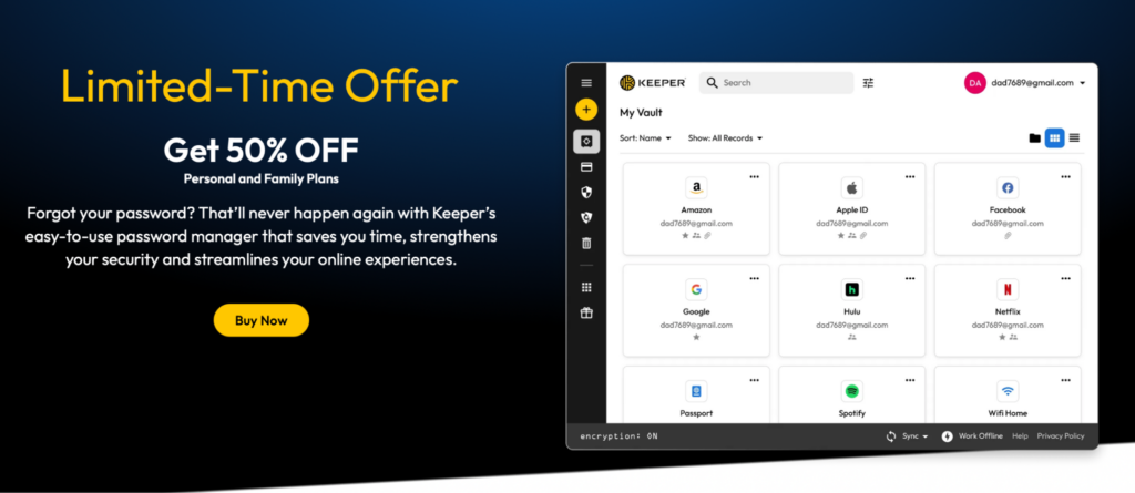 Get up to 50% off Keeper on Cyber Monday 2025