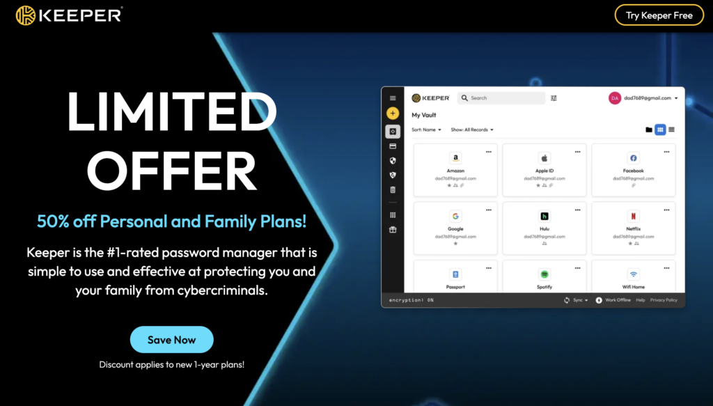 Save with Keeper's limited-time offer