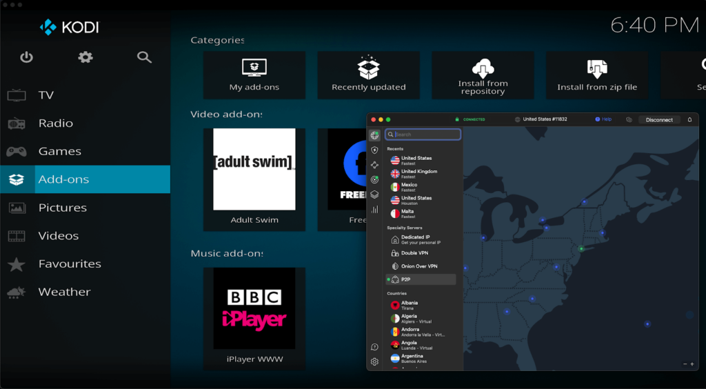 Kodi as Popcorn Time alternative