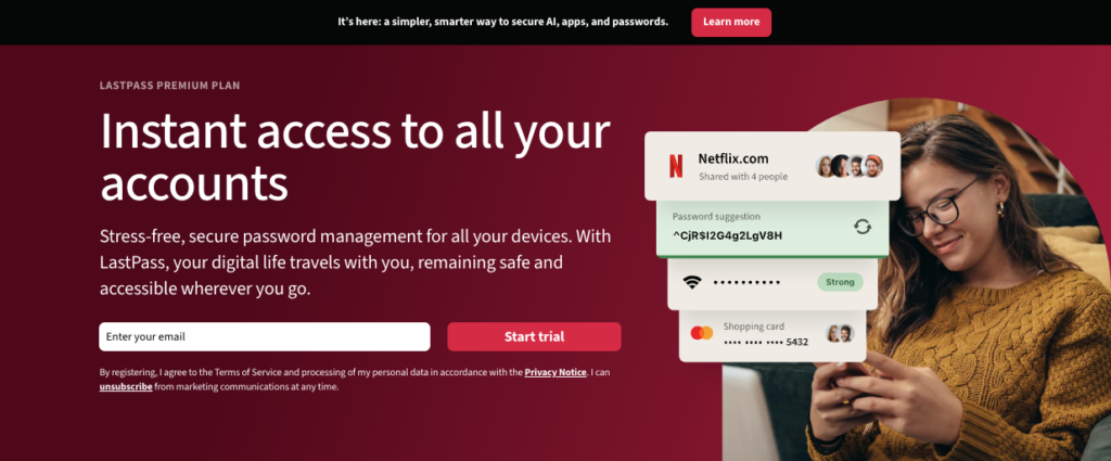 Subscribe to LastPass