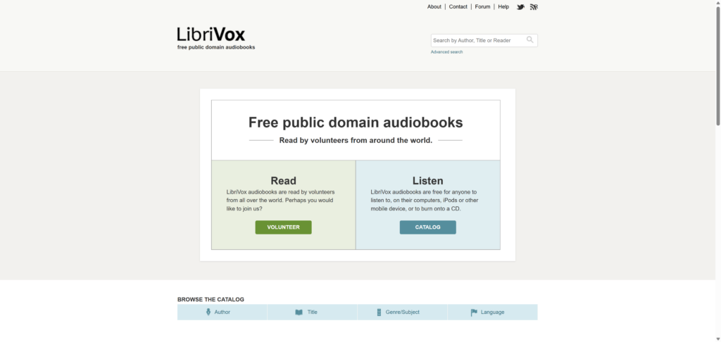 LibriVox website