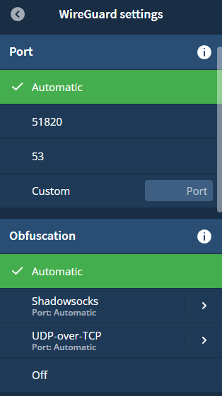 Mullvad's obfuscation settings were trickier to understand than Proton VPN's Stealth Protocol