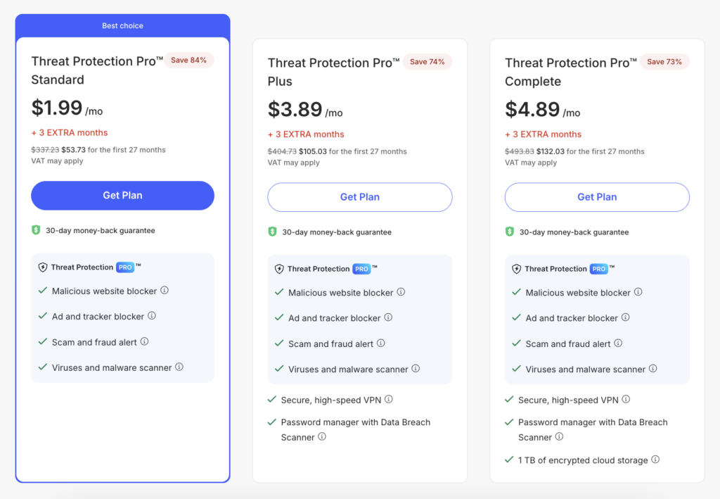 Nord Threat Protection plan options