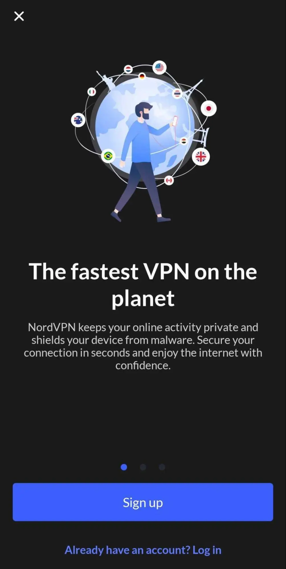 NordVPN Android login
