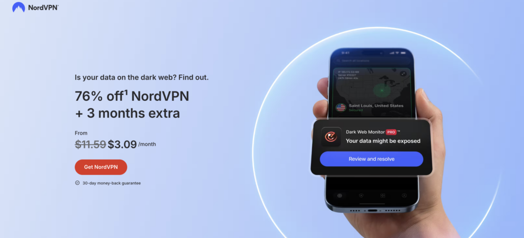NordVPN is the best VPN to unblock xVideos in the US