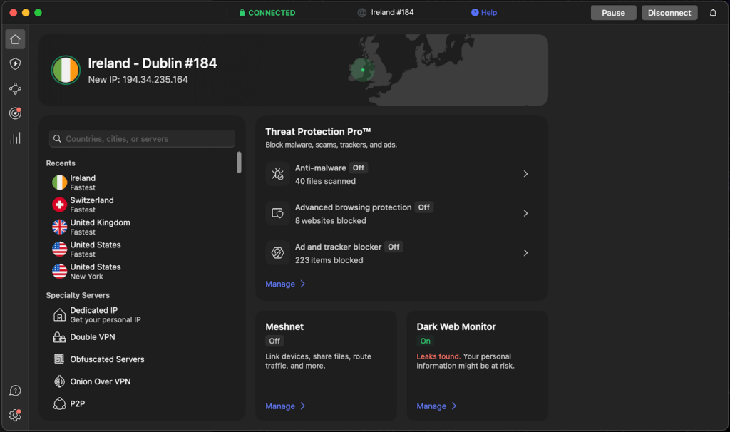 Using NordVPN to bypass Fabswingers age verification