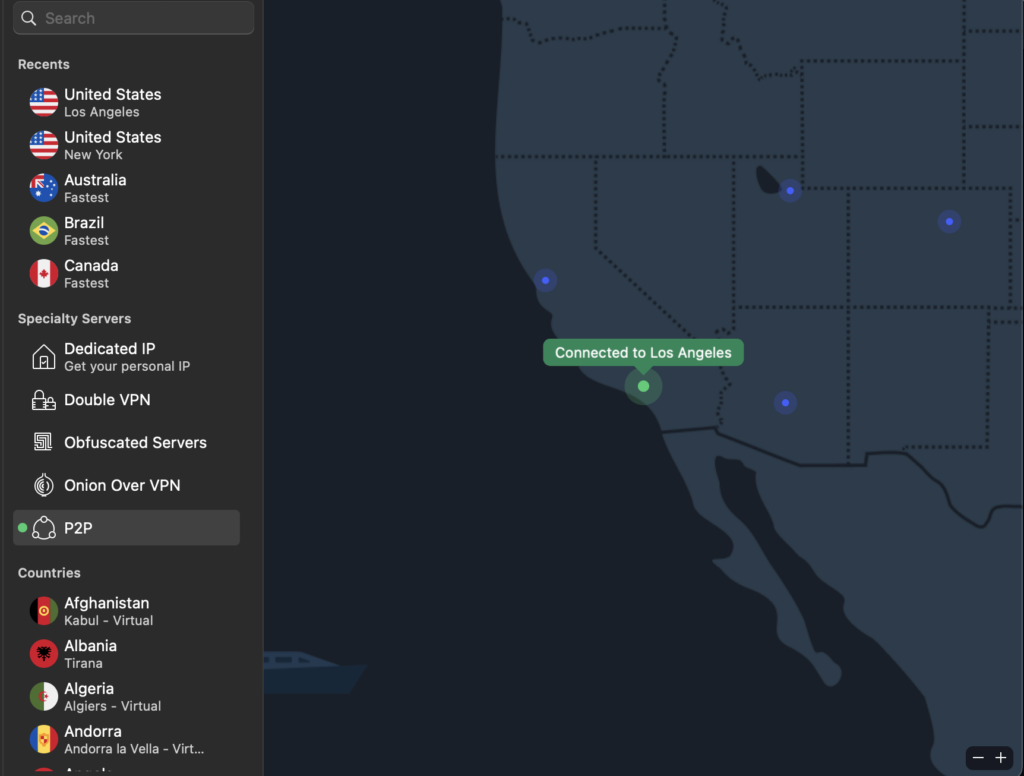 Connect to Los Angeles server to access PornHub