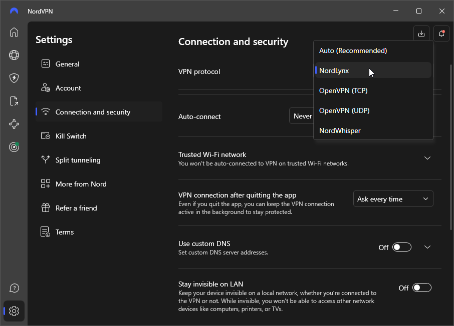 Adjust NordVPN settings for the best UK TV streaming experience