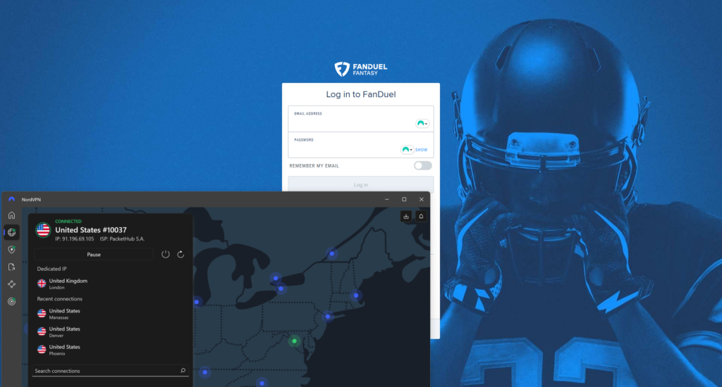 Log into FanDuel and start betting safely from any state