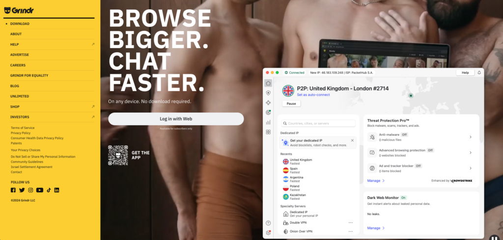 NordVPN unblocks Grindr