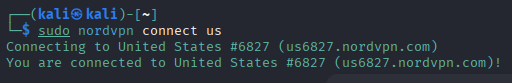 NordVPN server location selection command in Linux