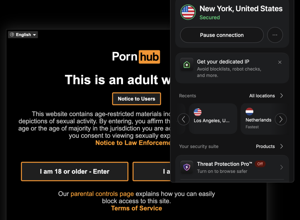Watch PornHub in Alabama with NordVPN