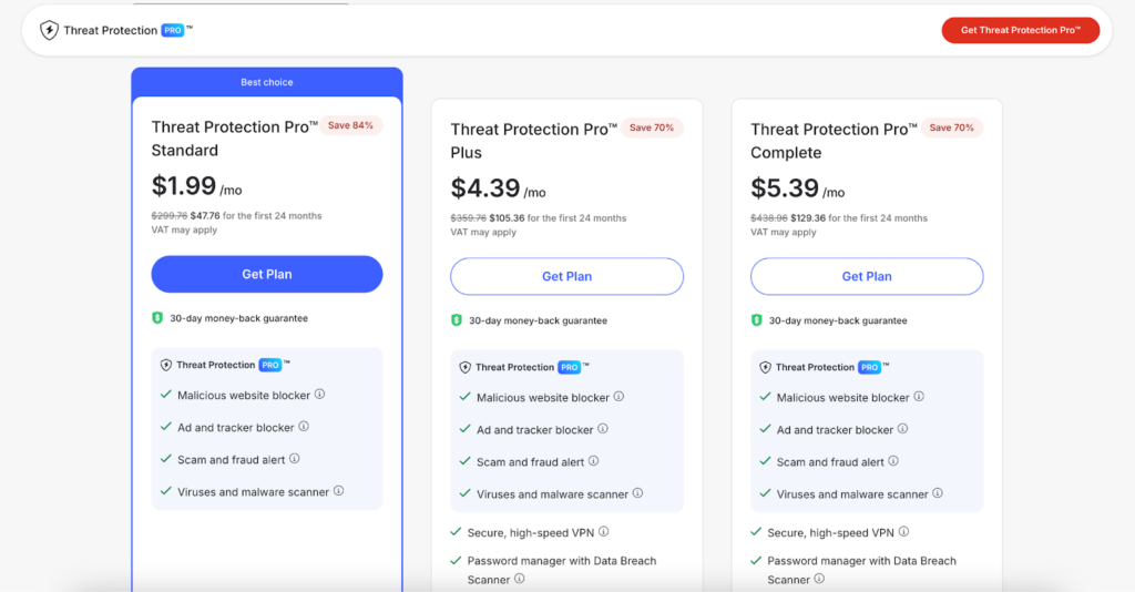 Nord Threat Protection Pro plans and pricing