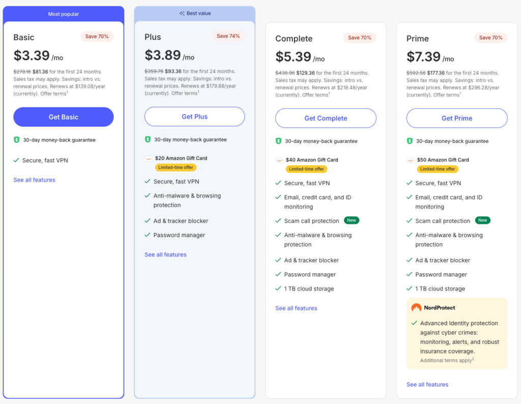 NordVPN's pricing