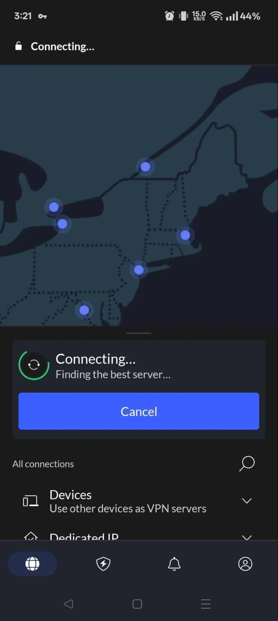 NordVPN reconnecting to different server