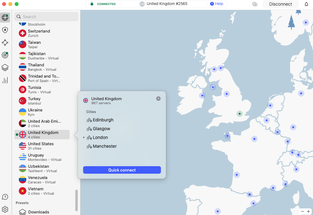 NordVPN servers in the UK to access Six Nations free streams on BBC iPlayer