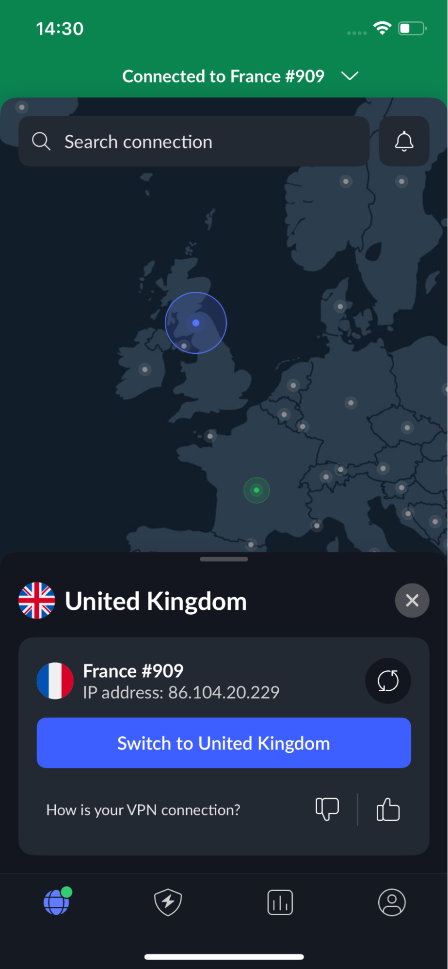 NordVPN switching servers on iOS
