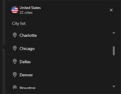 NordVPN US servers list
