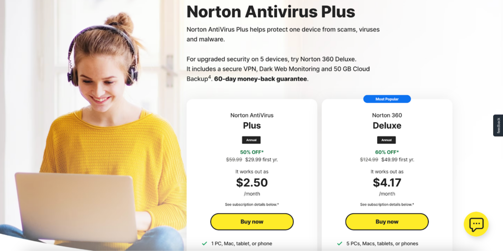 Norton Antivirus discounted plans