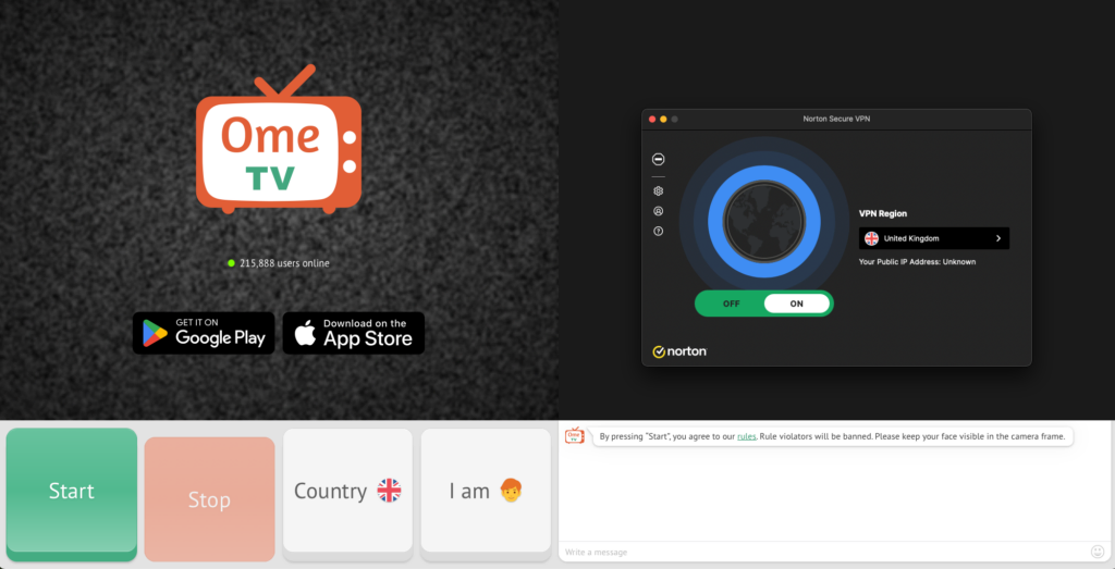 Norton VPN bypassed OmeTV ban