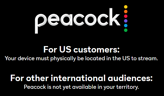 Peacock TV error message