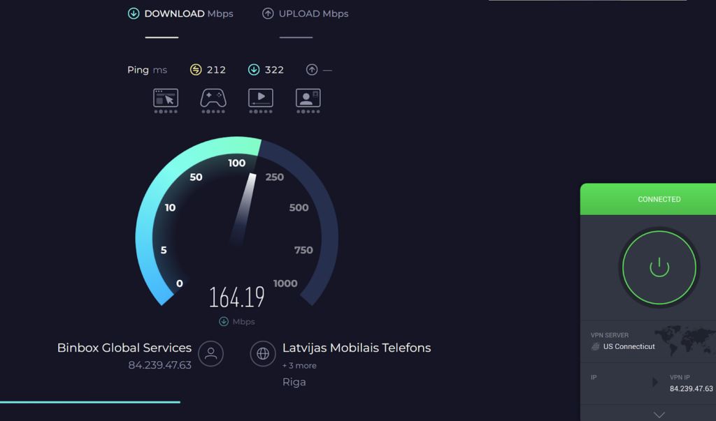 PIA achieved lower speeds than NordVPN