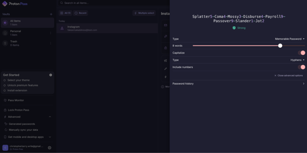 proton pass password generator