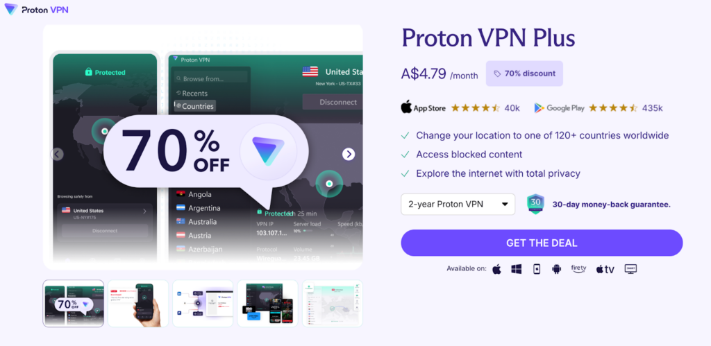 Proton VPN is the best VPN to access Chaturbate in Australia