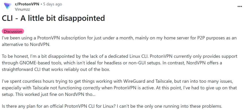 Proton VPN Reddit review