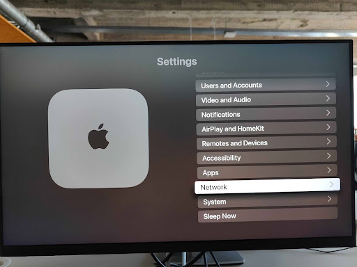 Select your current network on Apple TV