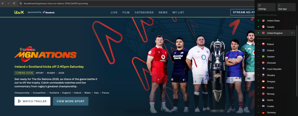 six nations free on itvx