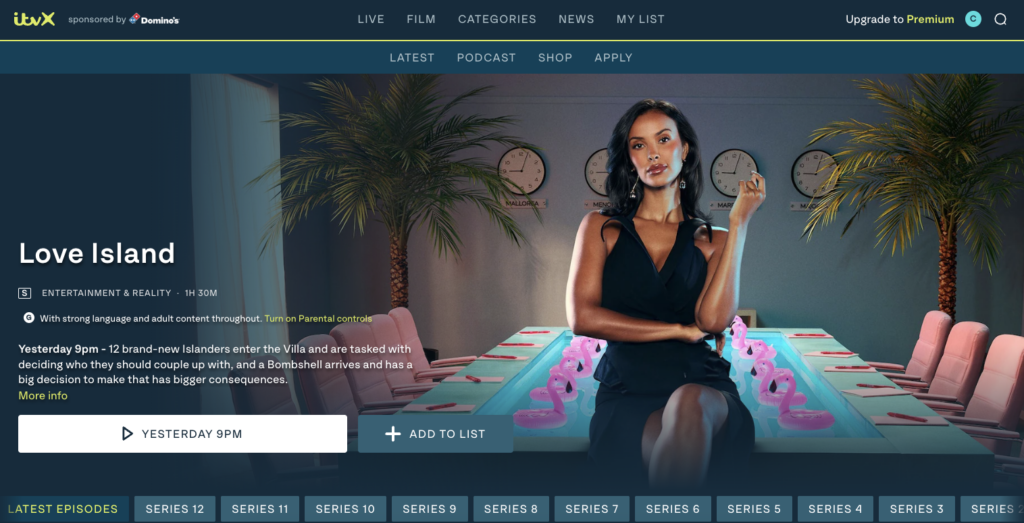 Start watching Love Island UK