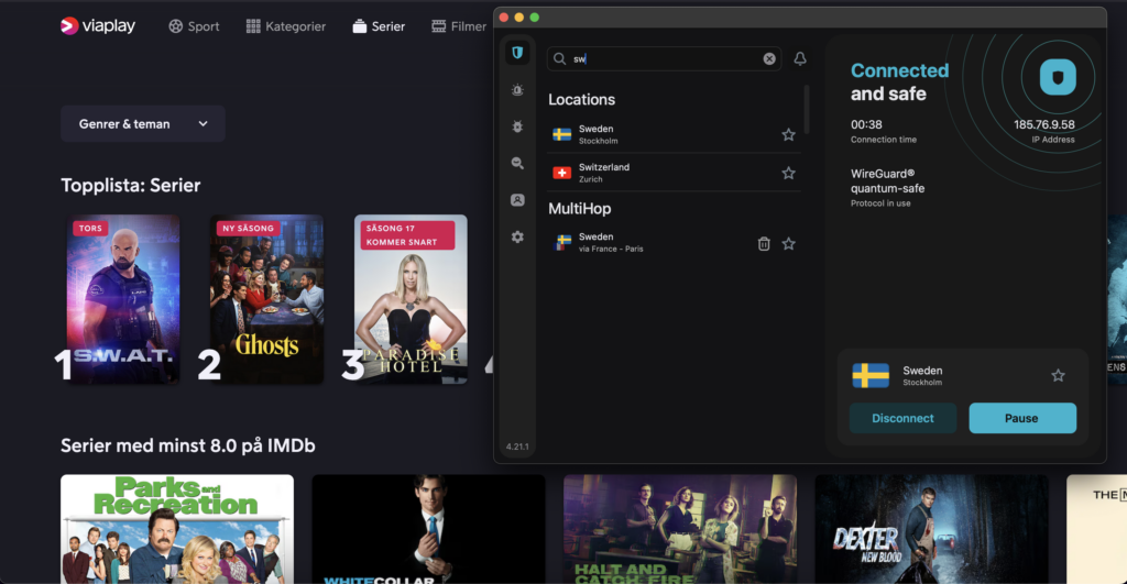 Viaplay with Surfshark