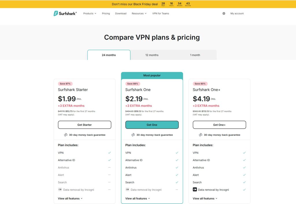 Surfshark announced Black Friday Deal 2025 early