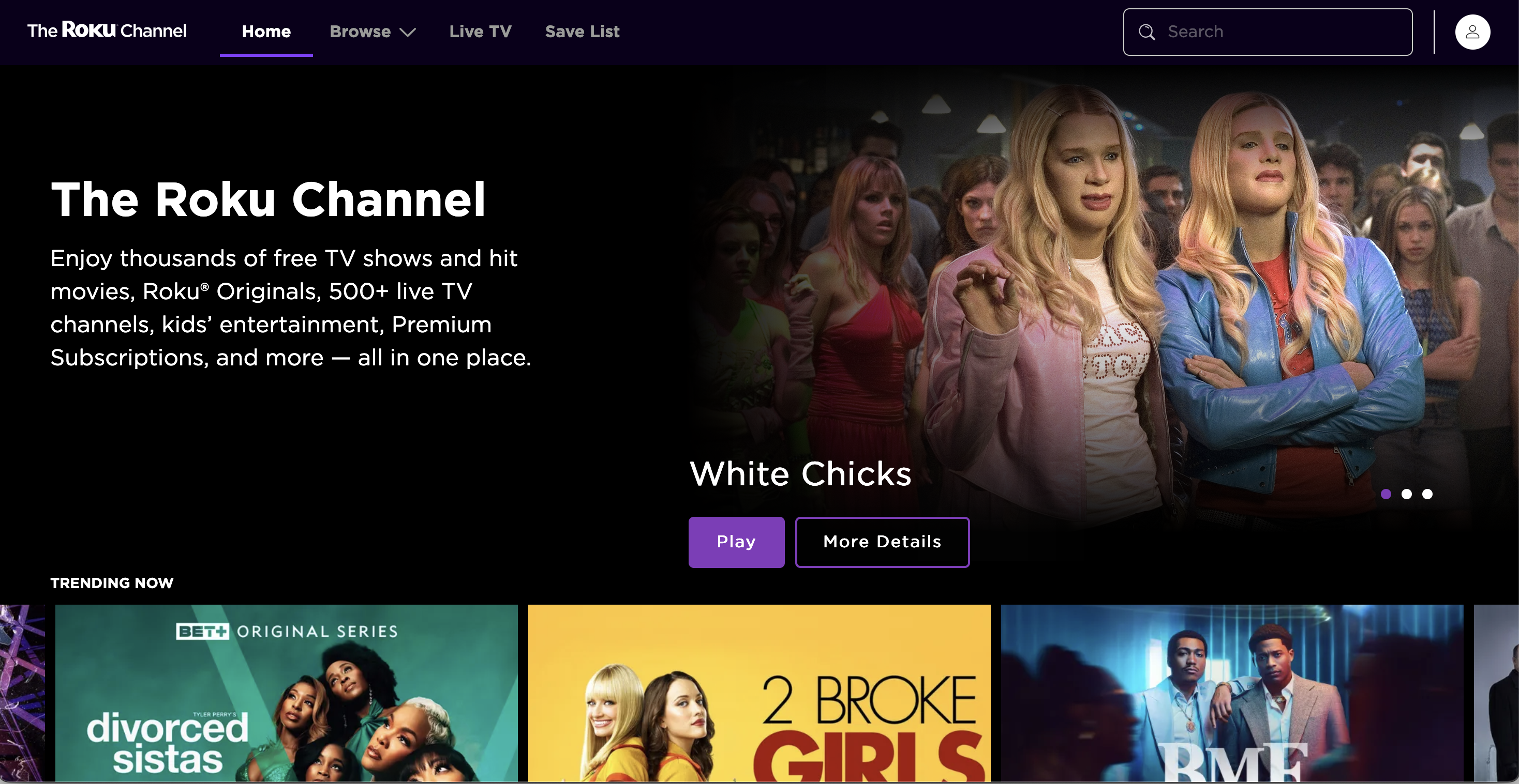 The Roku Channel is an excellent alternative to 123Movies