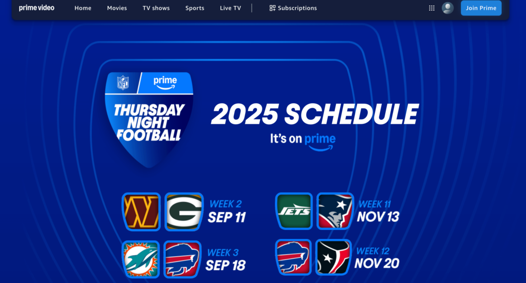 Thursday Night Football on Prime Video