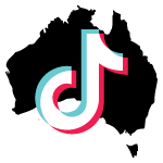 TikTok Logo in front of Australia on map