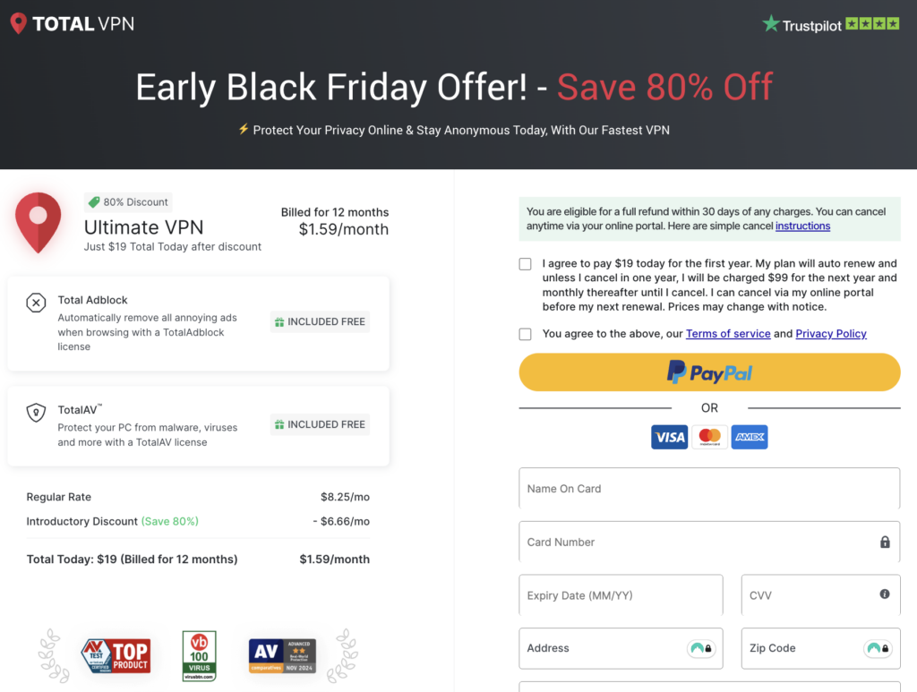 TotalVPN Black Friday deal 2025