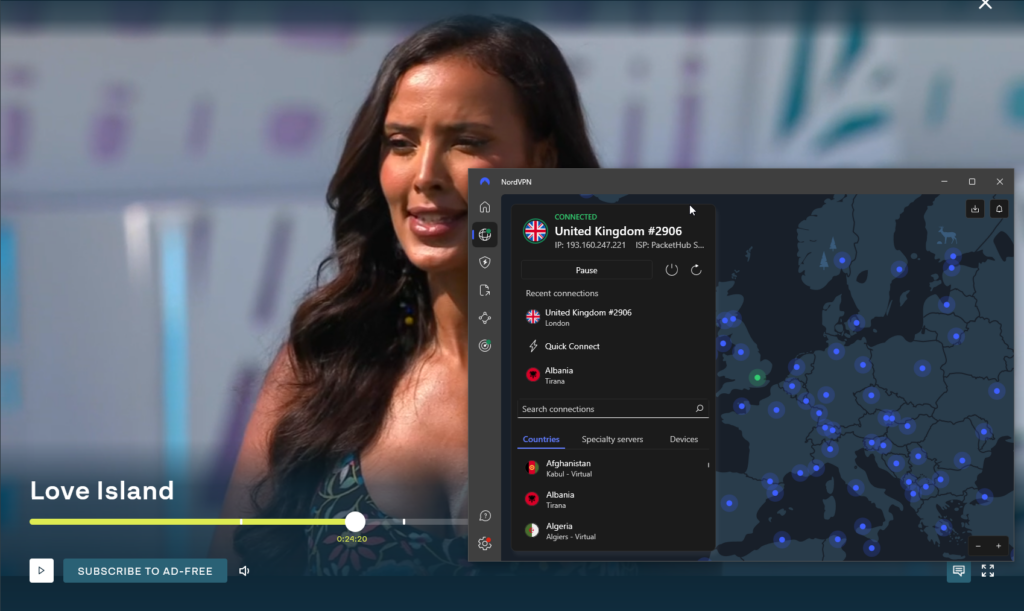 Access ITVX and other UK streaming platforms with NordVPN