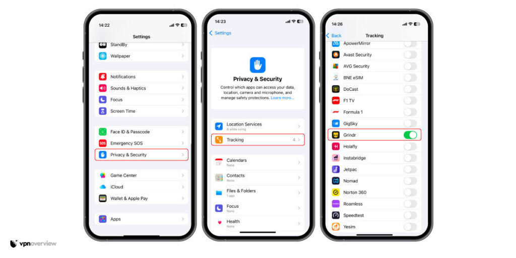 Disable tracking on iOS