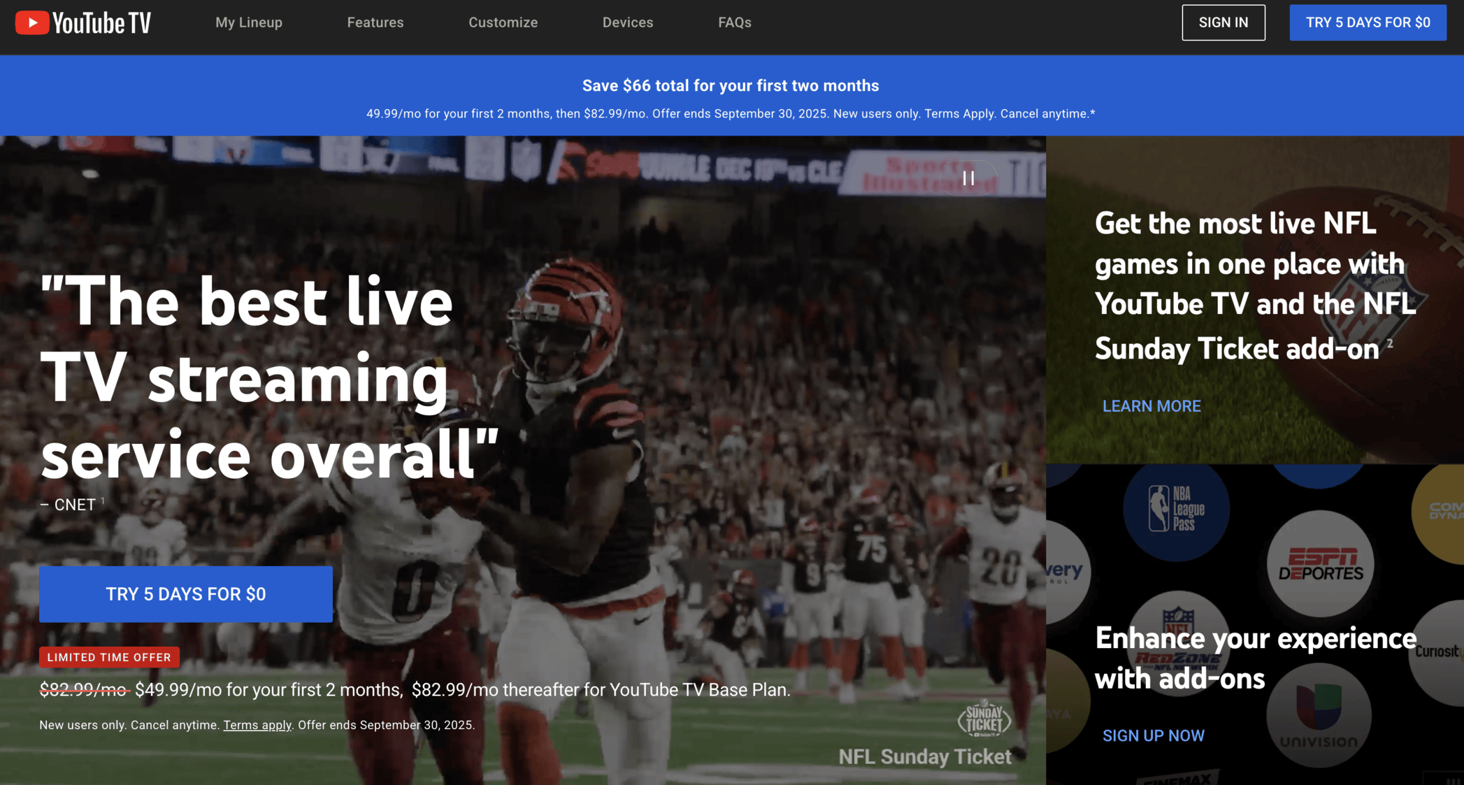 YouTube TV for UEFA